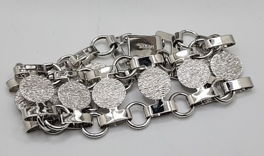 Vintage 1971 Sarah Coventry Pyramid Treasure Necklace Bracelet Set