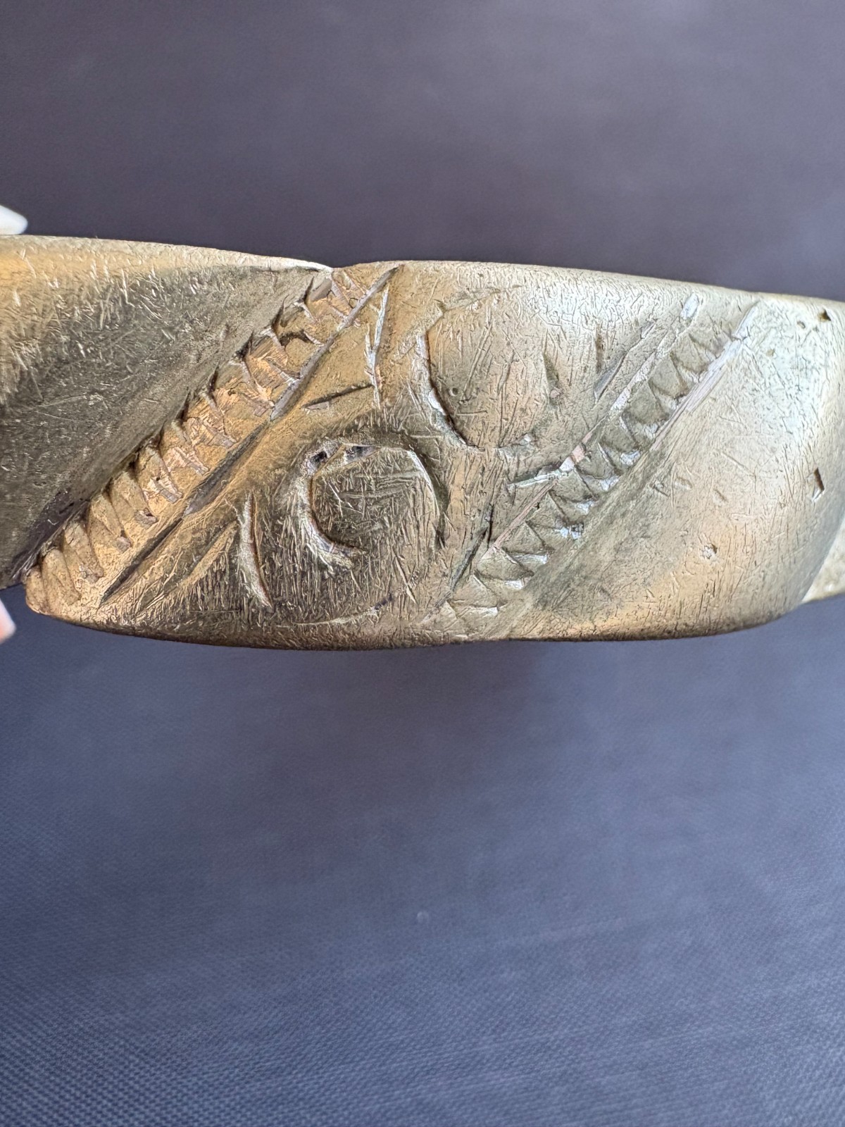 Antique Handmade Bronze Bracelet Old Berber Moroccan Bangle Tribal Ethnic Cuff