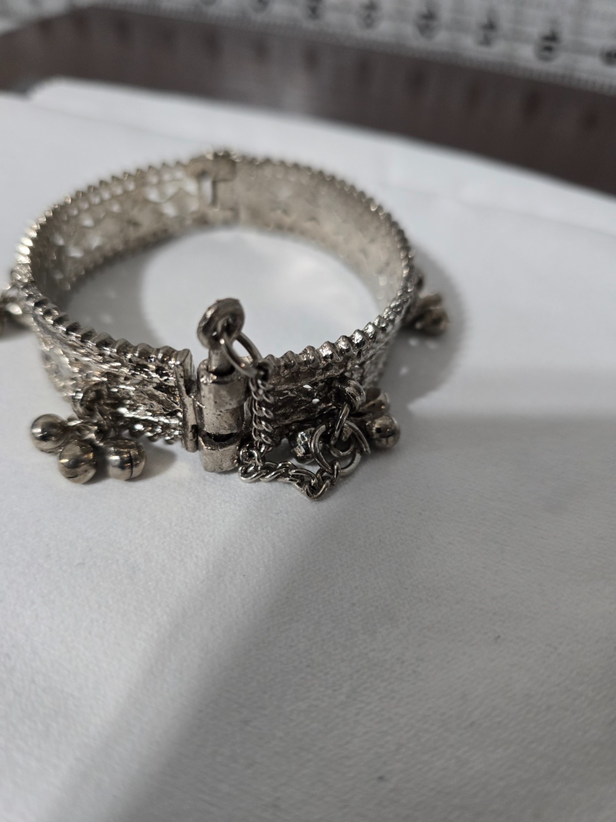 Vintage Gothic Brutalist Modernist Metal Bracelet Bangle Chunky Statement Piece
