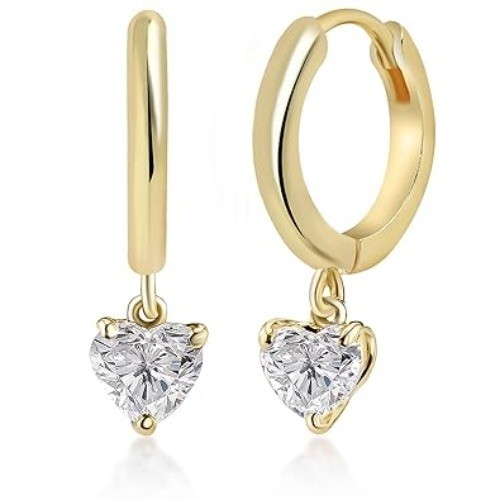Solitaire Simulated Diamond Dangle Clip-On Austrian Zirconia Earrings Women Girl