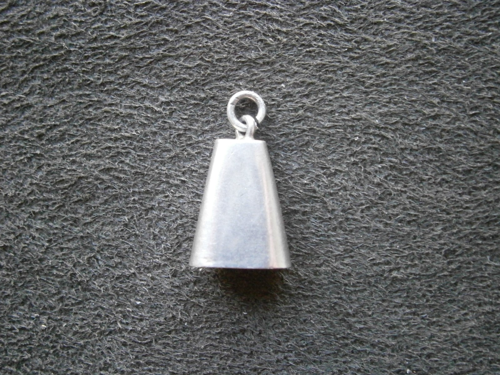 Sheep Cow Bell Plain Vintage Mexico Sterling Silver Bracelet Charm Pendant 1.0g