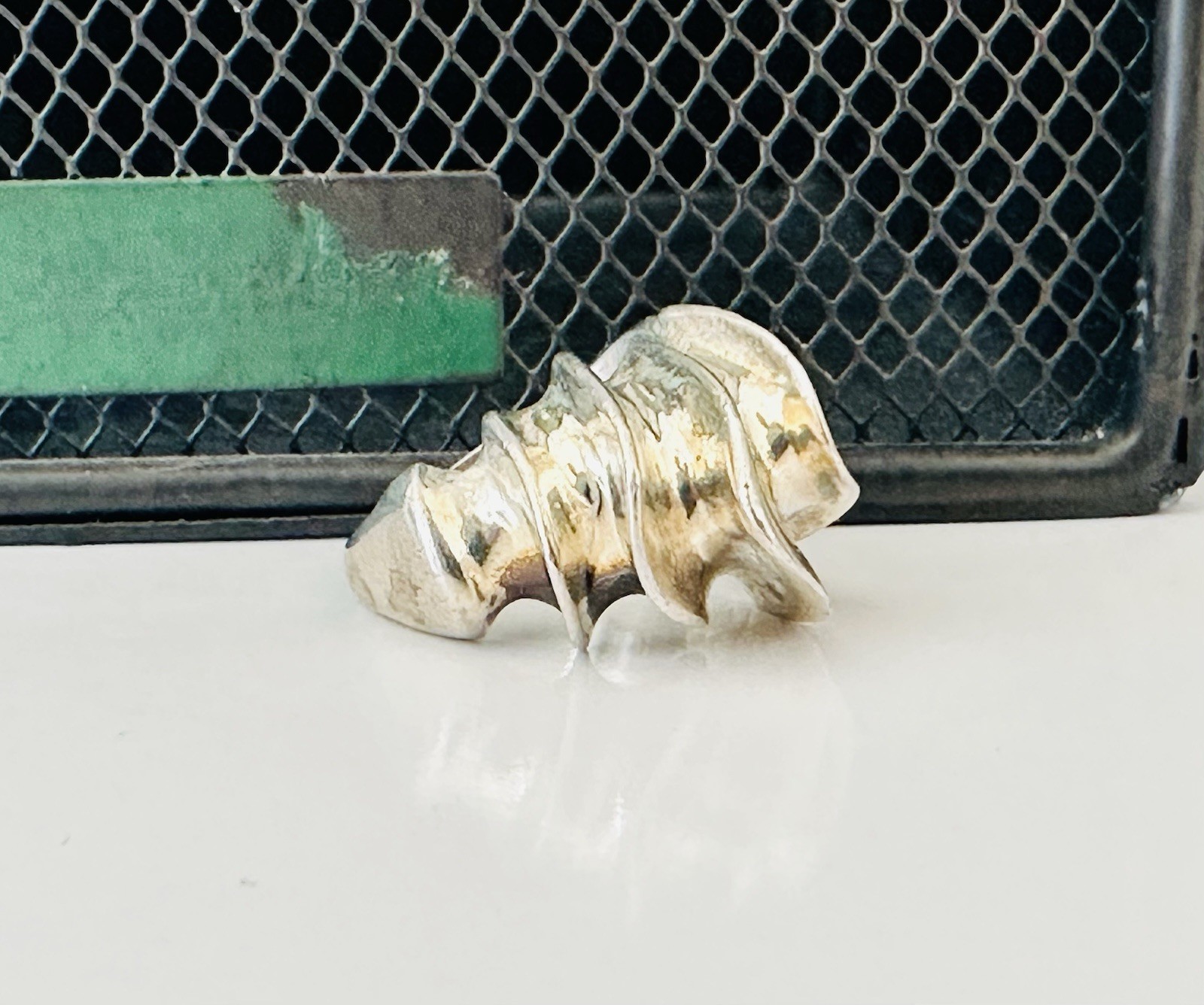 Abstract Ring Sterling Silver 925 Mid Century Modernist Retro Signed