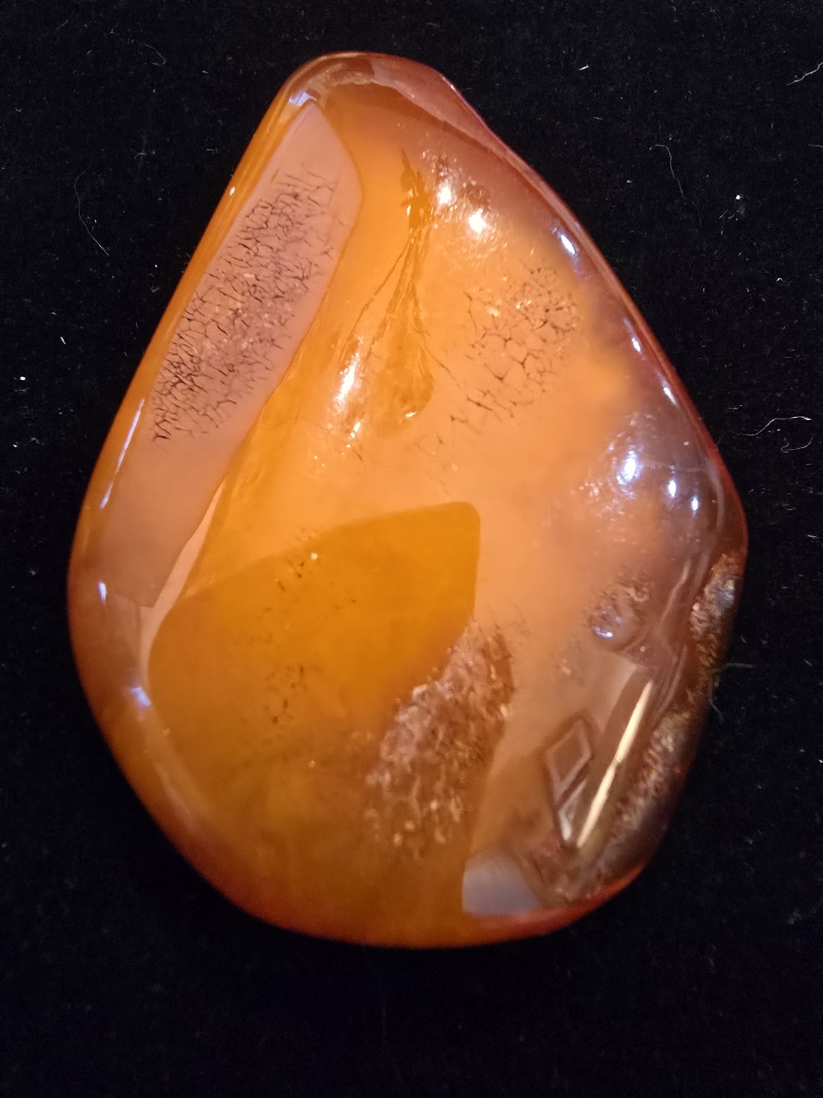 Vintage Natural Butterscotch/Honey Baltic Amber Brooch/Pin 25.5G Hand-Polished