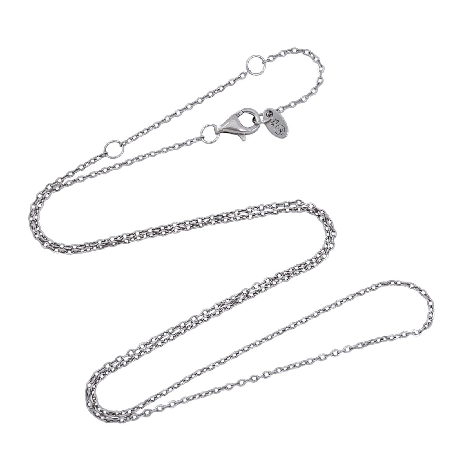 Vintage Sterling Silver 925 1.2mm Cable Link Chain Necklace 16″-17″-18″