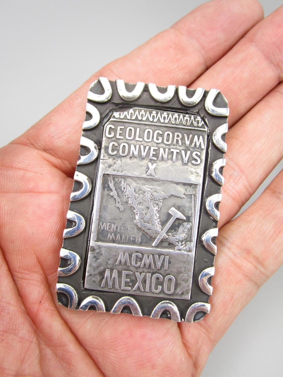 RARE OOAK DIAN MALOUF STERLING SILVER COMMEMORATIVE MEXICO PENDANT ENHANCER 43G