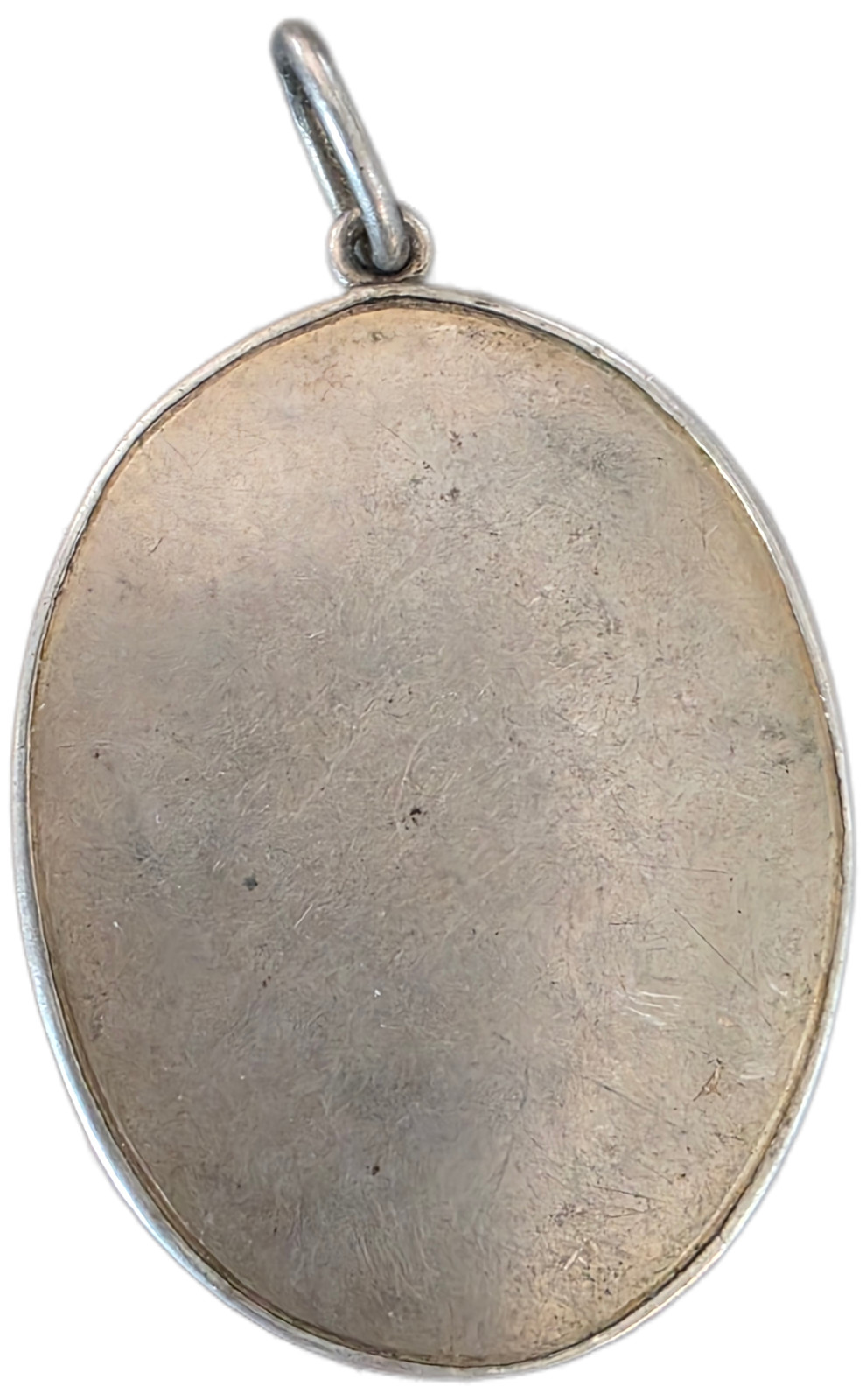 ANTIQUE RELIGIOUS PENDANT WITH THE FACE OF JESUS CHRIST ENAMELED PLAQUE Ca 1900s