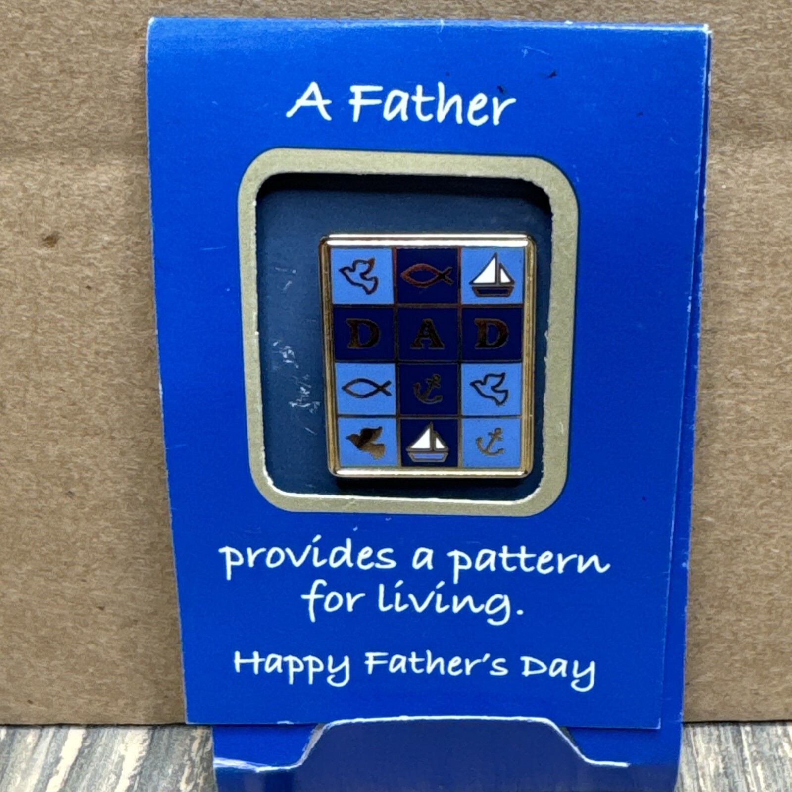 A Father Provides A Pattern For Living Fathers Day Pin Valley Casting Blue 1″