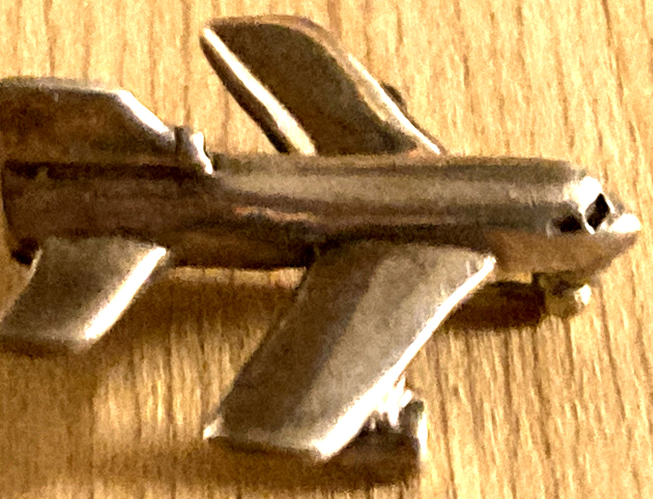 Sterling Silver Pwith Safety Clasp Koan War Era F–86 Sabre Fighter Jet