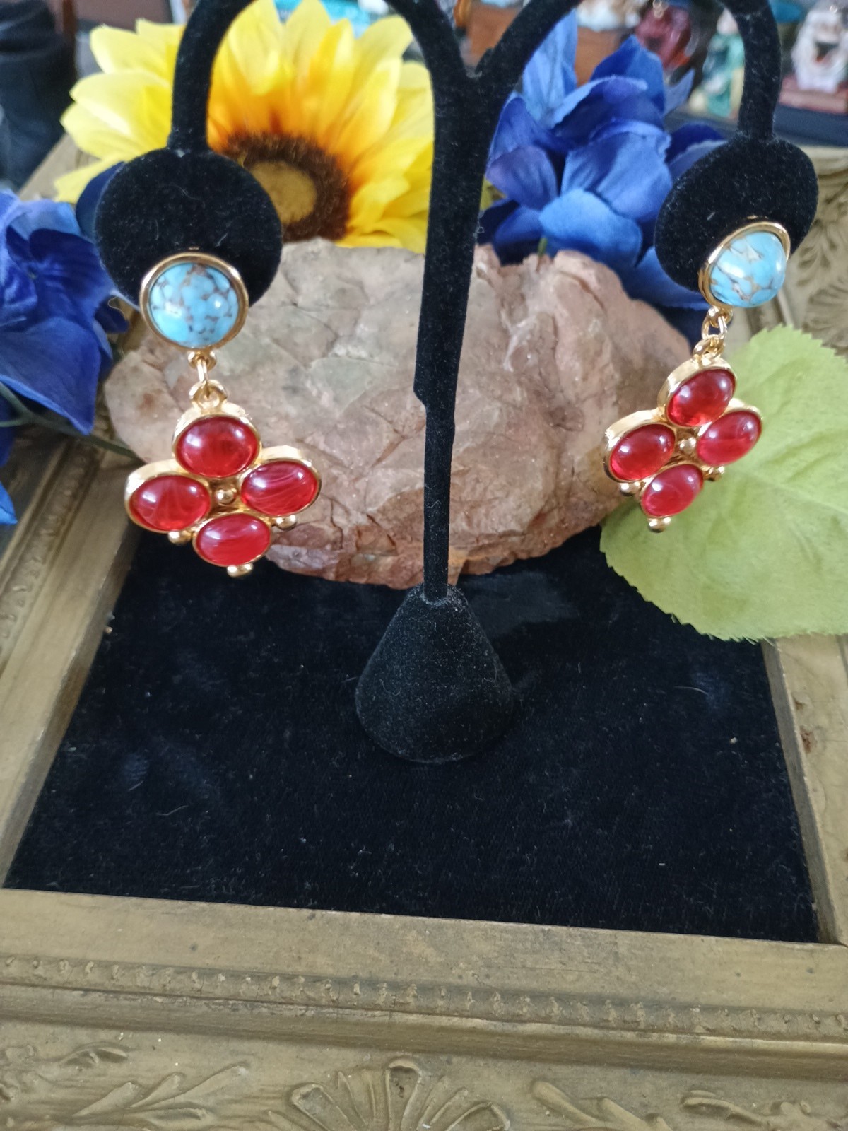 Haute Couture Designer Style Pierced Gripoix Art Glass Dandle Pierced Runway…