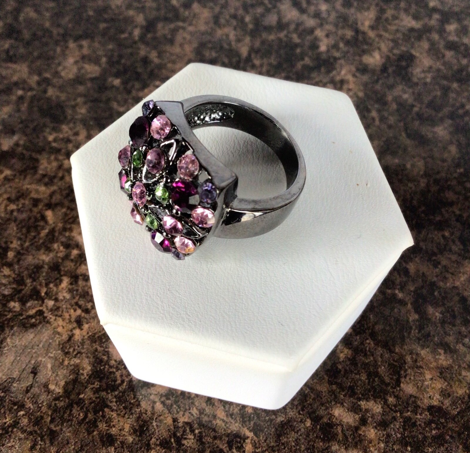 Purple Themed Jewelry Lot (11 Pieces) Silver/Gold tone Rhinestone Beads Enamel