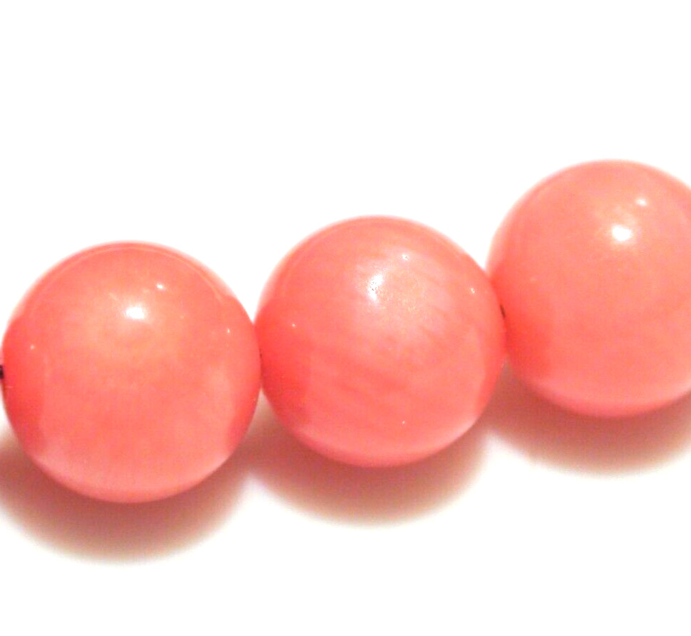 VINTAGE! 213.25ct 100% NATURAL PINK SALMON JAPANESE MOMO CORAL 925 SILVER CLASP