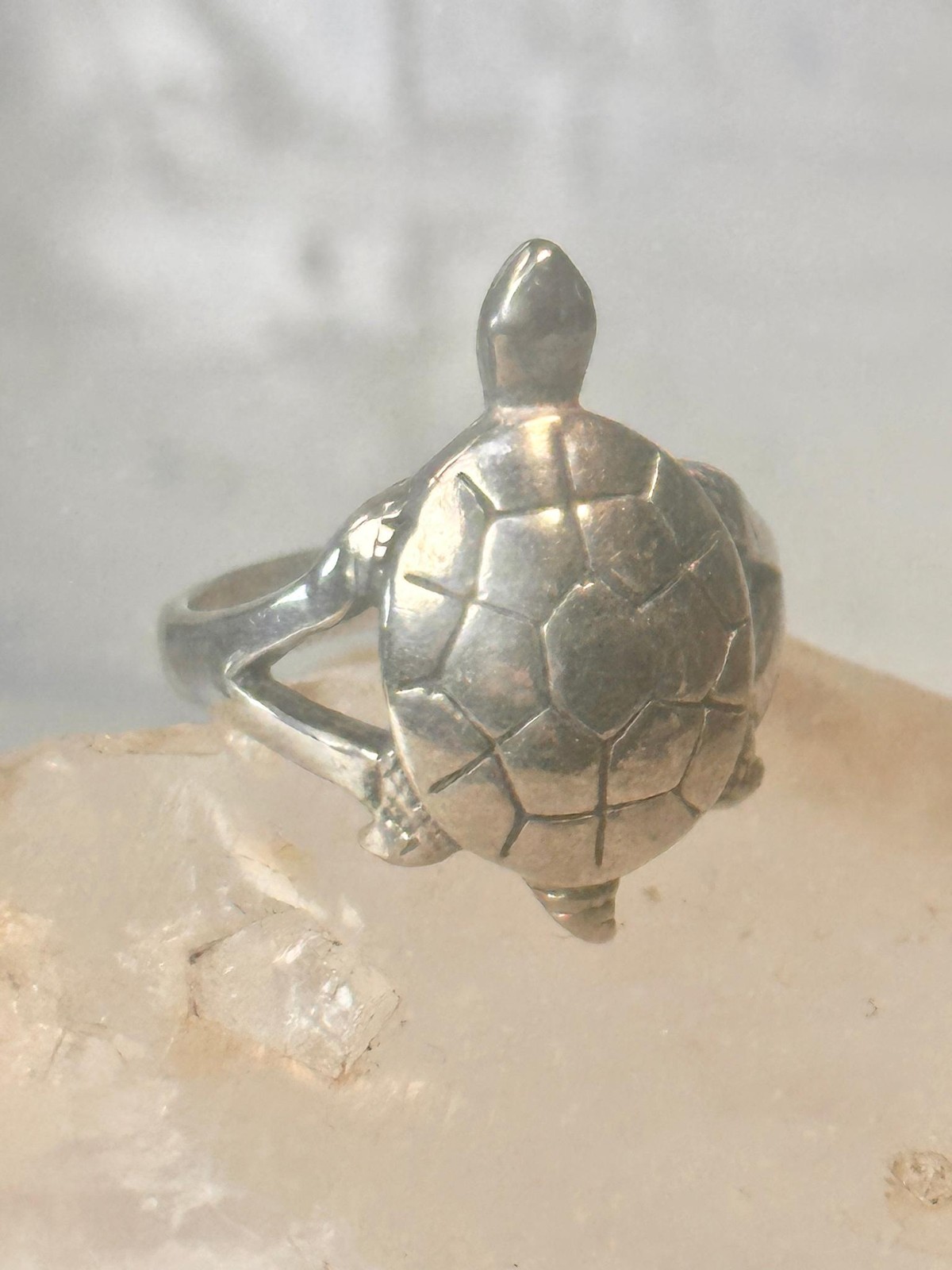 Vintage turtle ring size 6.5 Sterling silver women girls