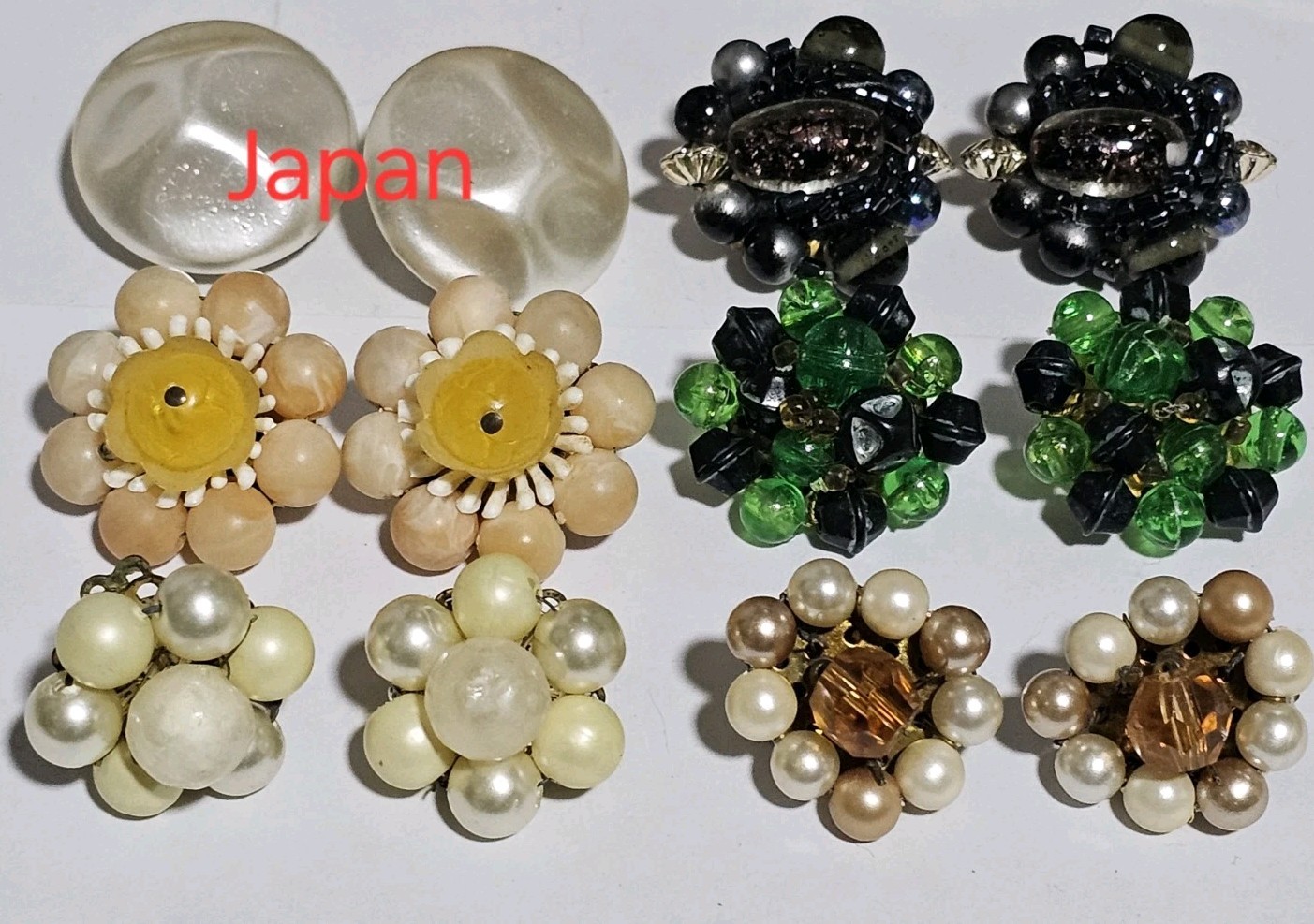 Japan Austria West Germany Glass Plastic Beaded Huge Lot Necklace Earrings