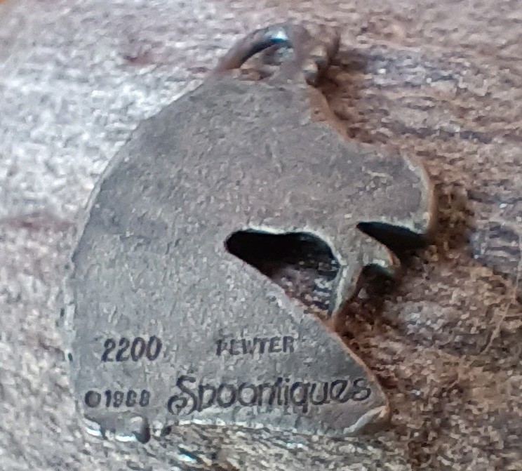 Vintage Unicorn Pendant Pewter By Spoontiques 1988 Marked 2200 1½” Silver- Grey