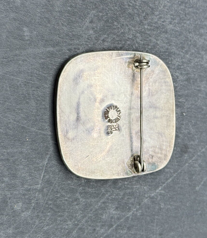Vintage Rufino Tamayo for Los Castillo Mixed Metal Modernist Brooch SS635
