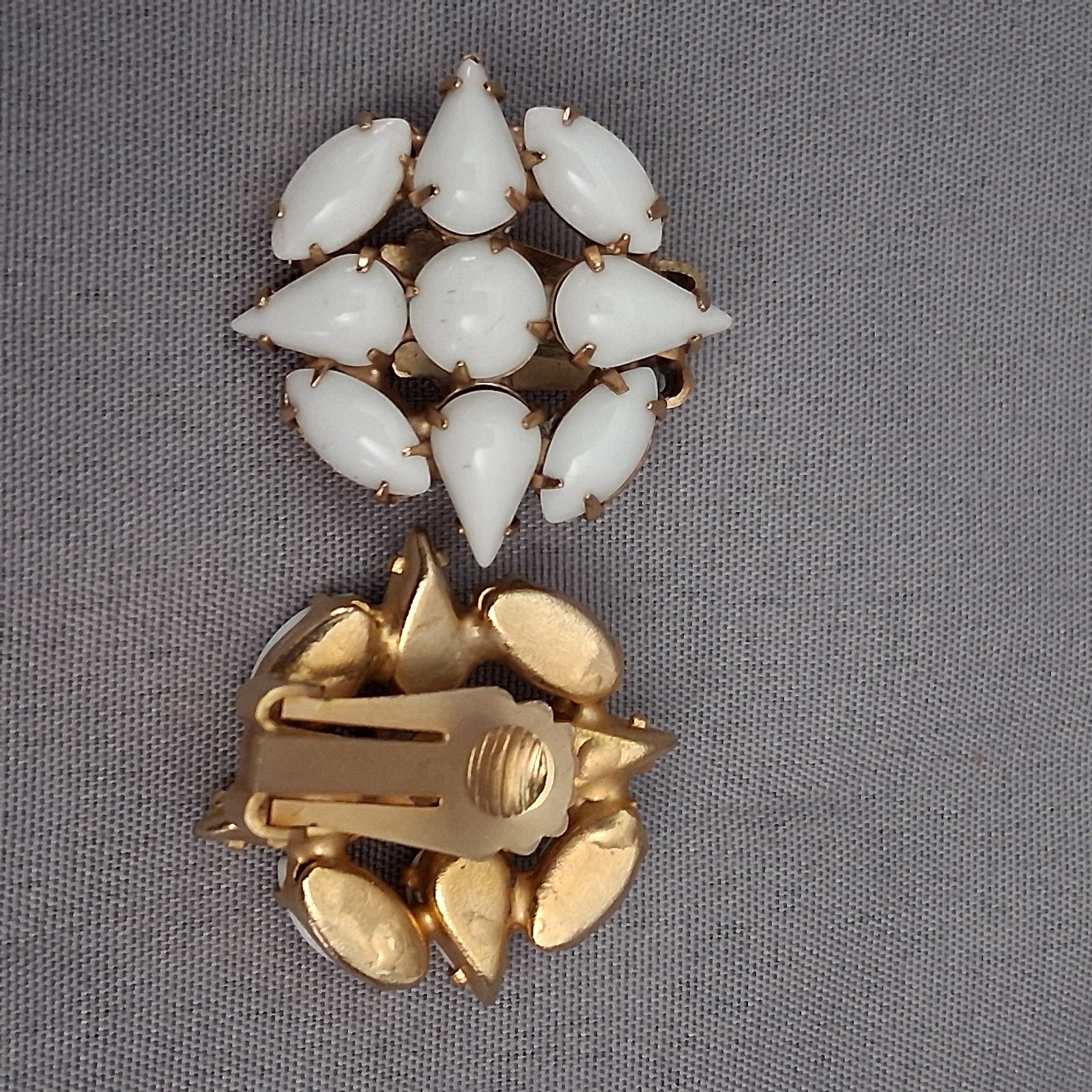 Vintage Lot Of 10 Earrings Clip on Screw Back Faux 60’s 70’s 80’s 90’s