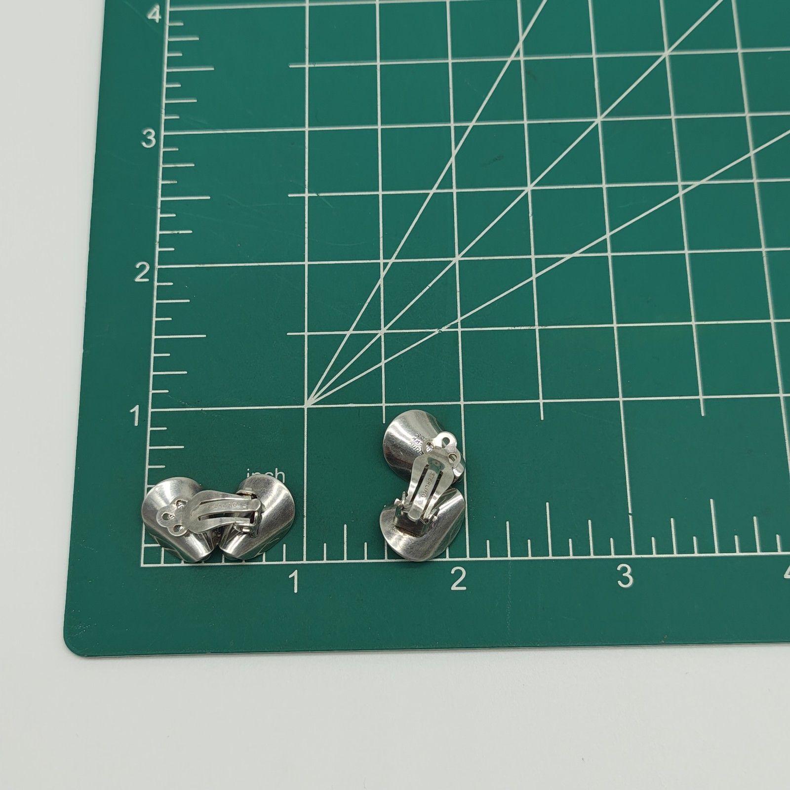 Niels Erik N. E. From Denmark Sterling Silver 925 Clip On Earrings Modernist