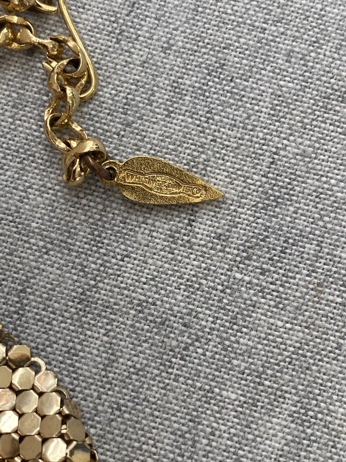 Vintage WHITING & DAVIS Bag Purse Co Gold Mesh Disco Retro Necklace Video!