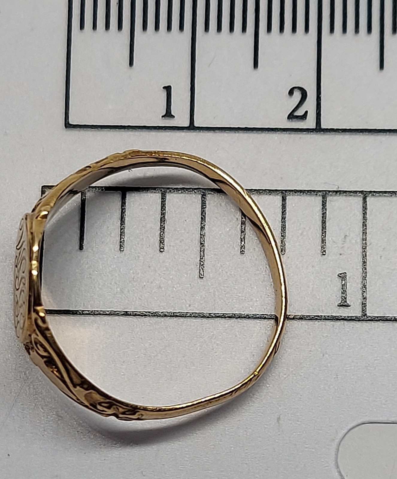 vintage ladies Victorian 14K yellow Gold Signet Ring antique size 9