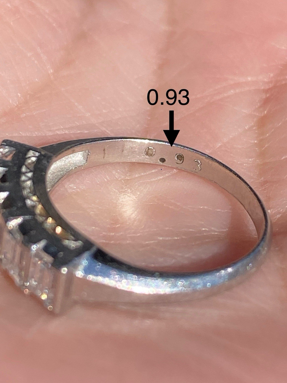 Estate Platinum 0.93TCW VS/F Quality Natural Emerald Diamonds Five Stone Ring