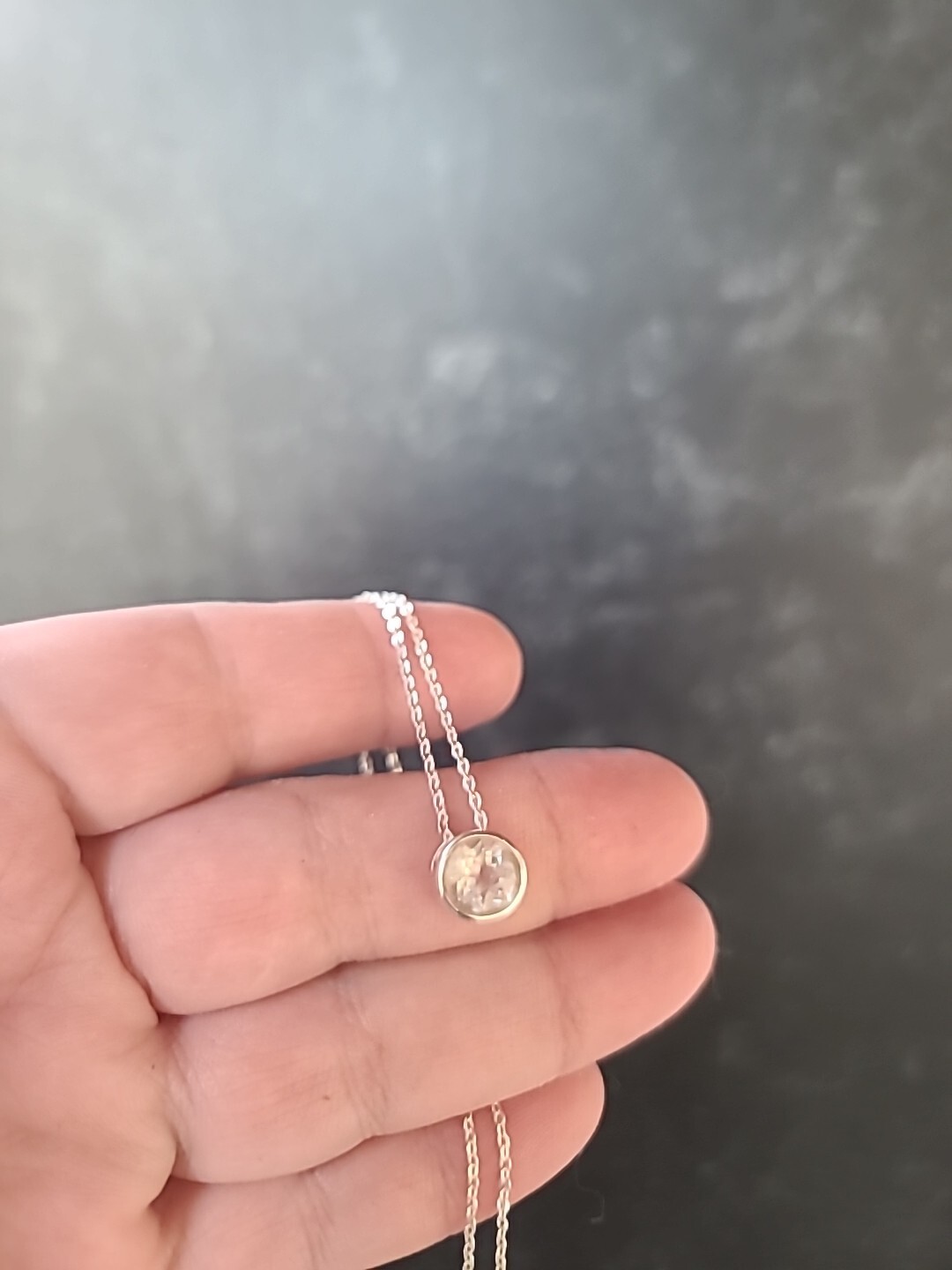 925 CZ Pendant Necklace Vintage