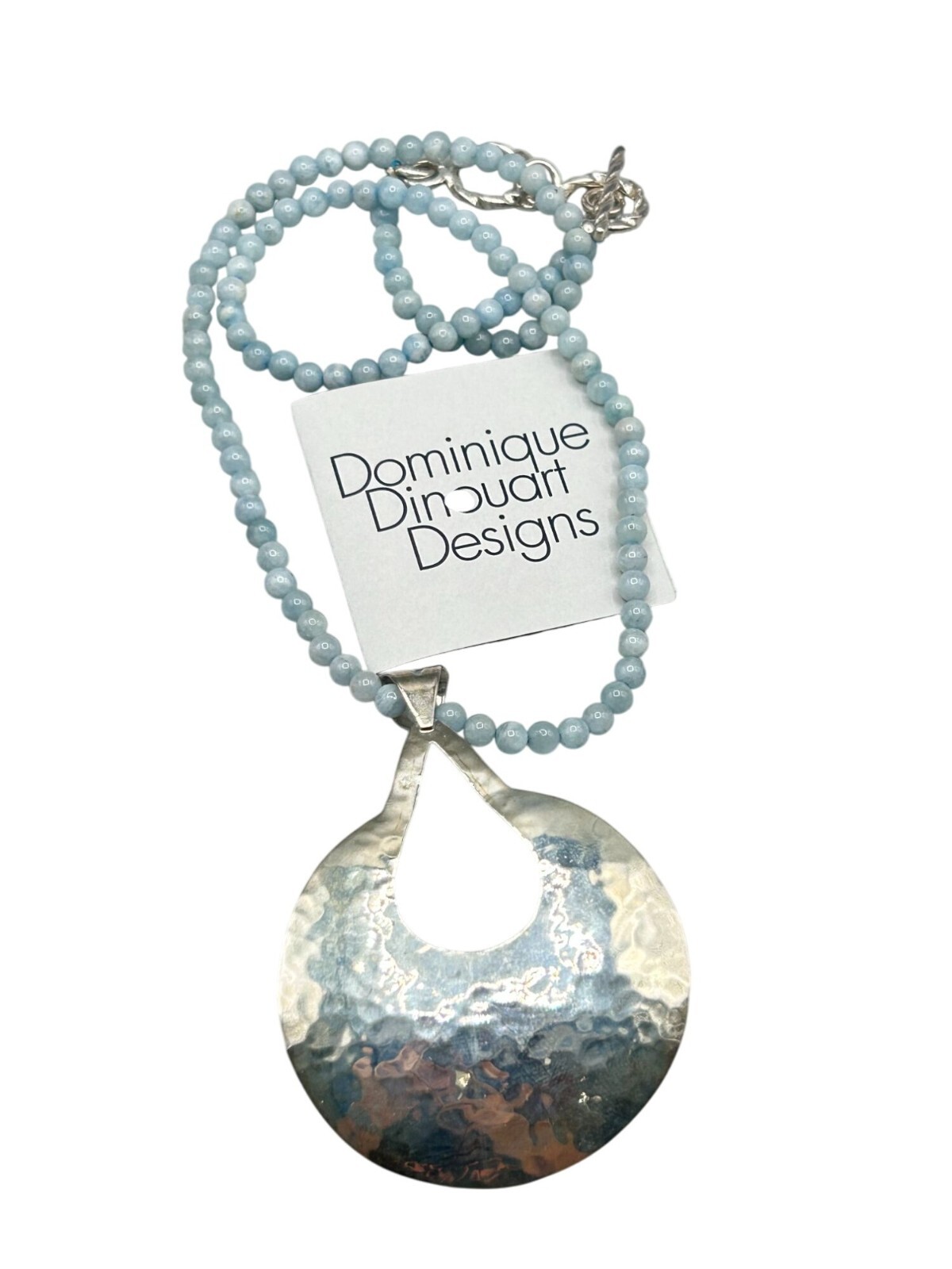 DOMINIQUE DINOUART DESIGN DDD Blue Stone Necklace With Large Sterling Silver