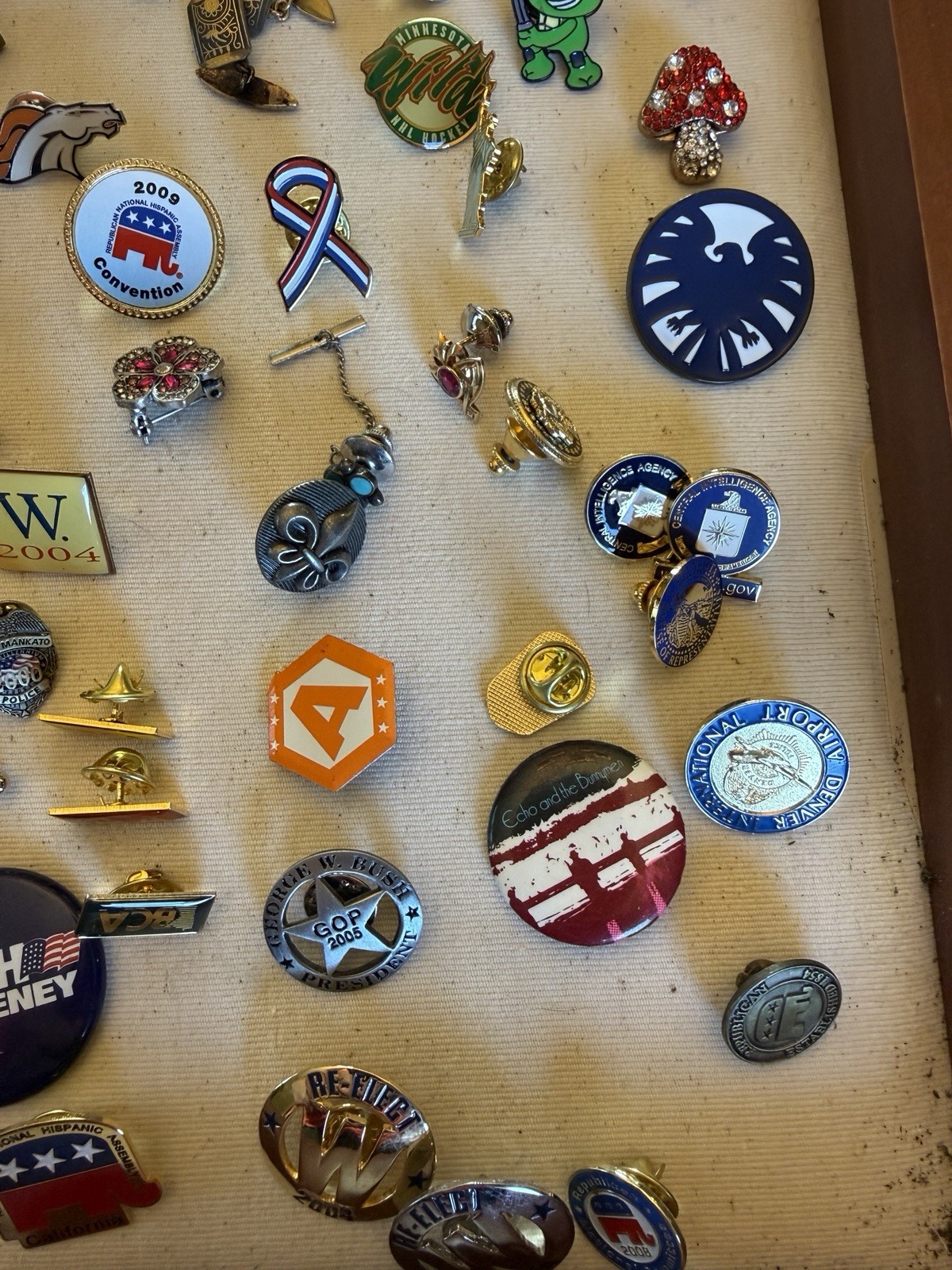 Huge Vintage Men’s Accessories Pins Memorabilia Cuff links Sports Political Tie