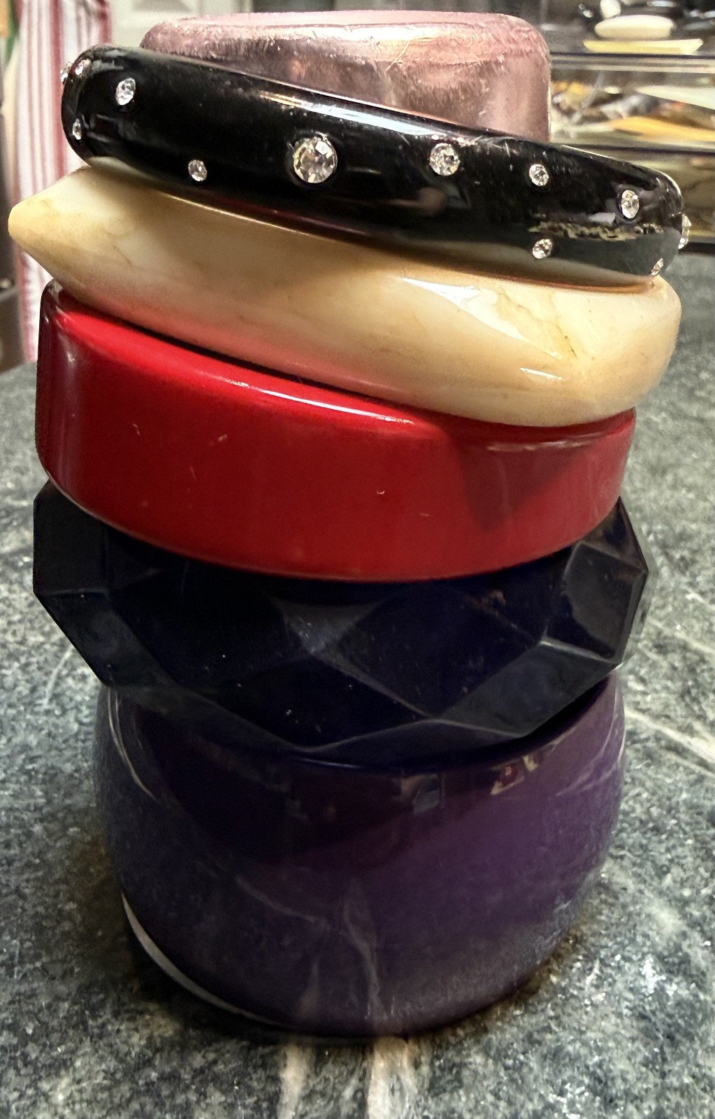 Lot of 5 Vintage 1970’s Lucite Bracelets