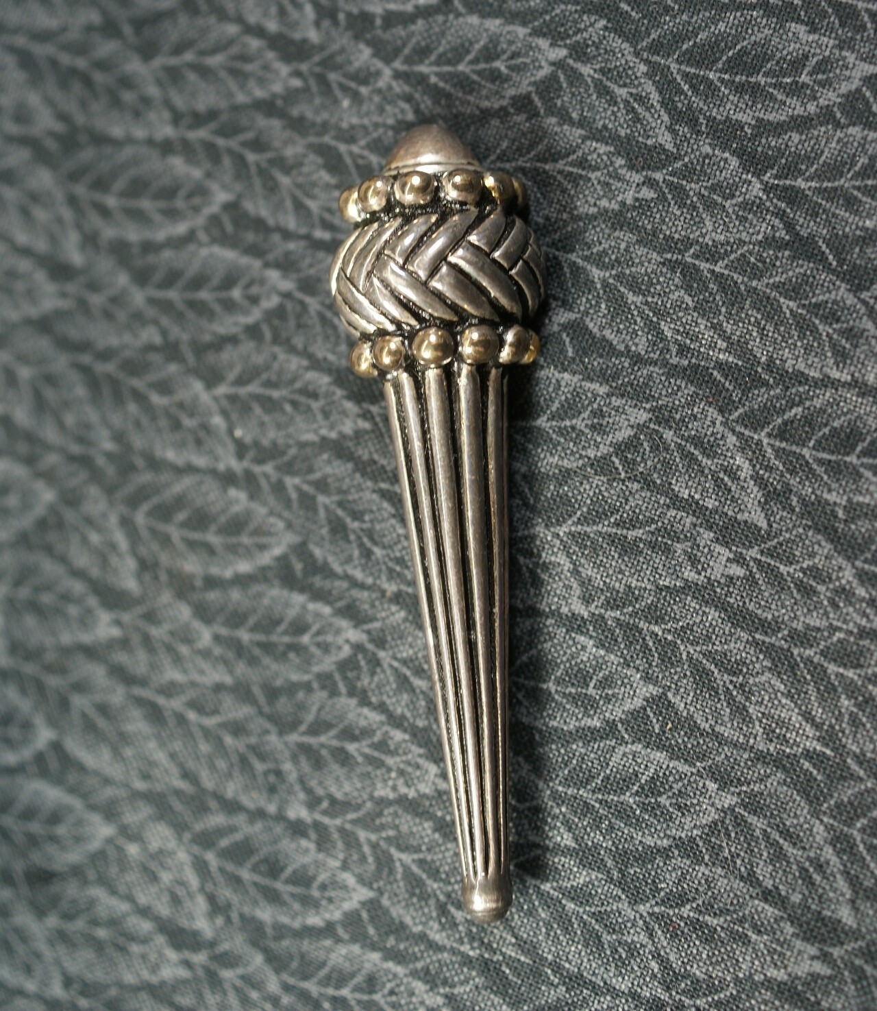 BR19 – Costume Jewelry, Vintage Brooch, Torch, 2 3/4 X 3/4 inches