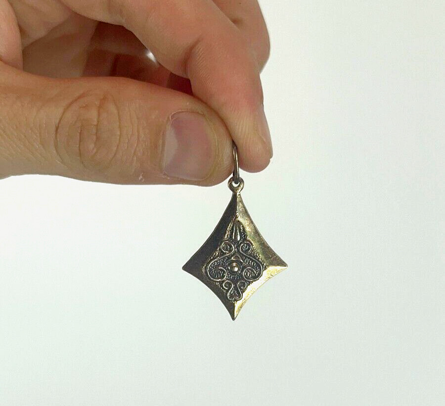 Vintage Soviet women’s jewelry, pendant silver 875 with a star USSR