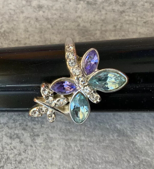 BEAUTIFUL BUTTERFLY THEMED LOT EARRINGS BROOCHES PINS RING RHINESTONES ENAMEL