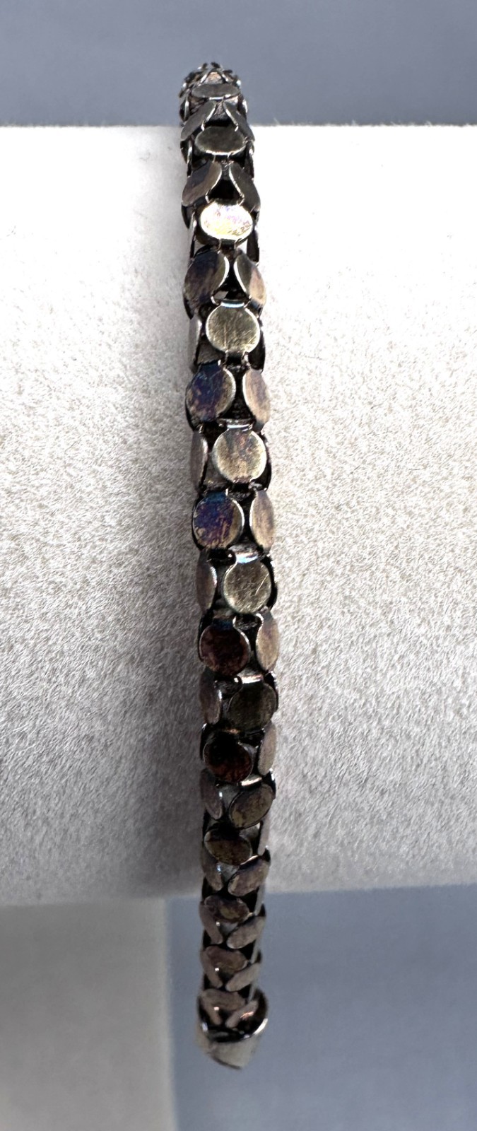 Sterling Silver 7.5″ Fancy Link Chain Bracelet 5.21 Grams Vintage.
