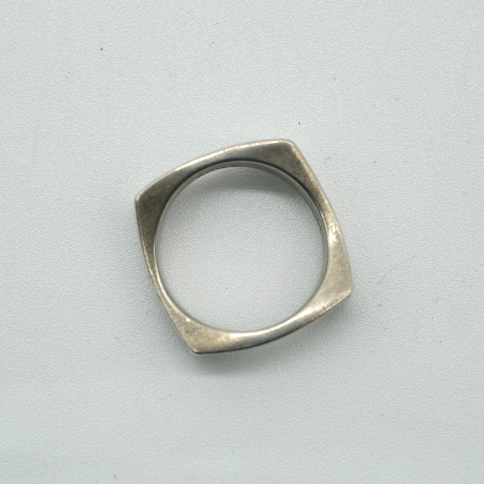 Versani Sterling Silver Vintage 2000’s Waffle Wave Square Ring .925 sz 8.3g