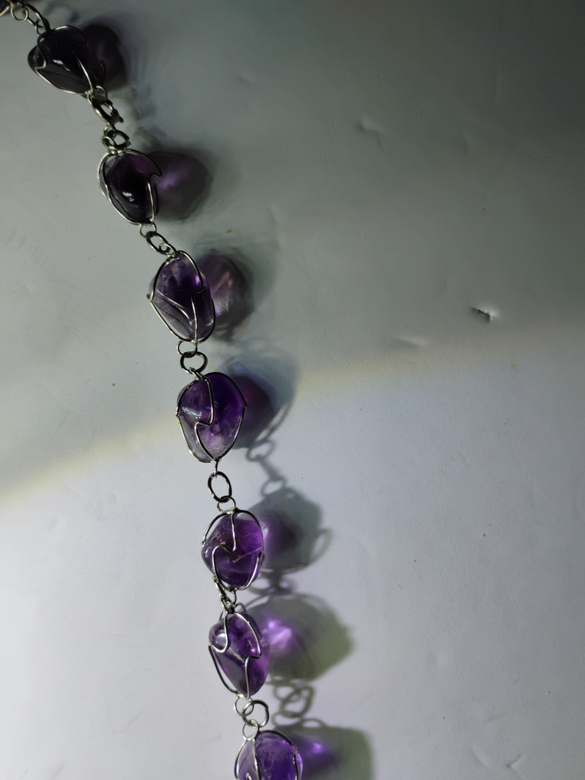 Amethyst Stone 26″Natural Polished No Clasp