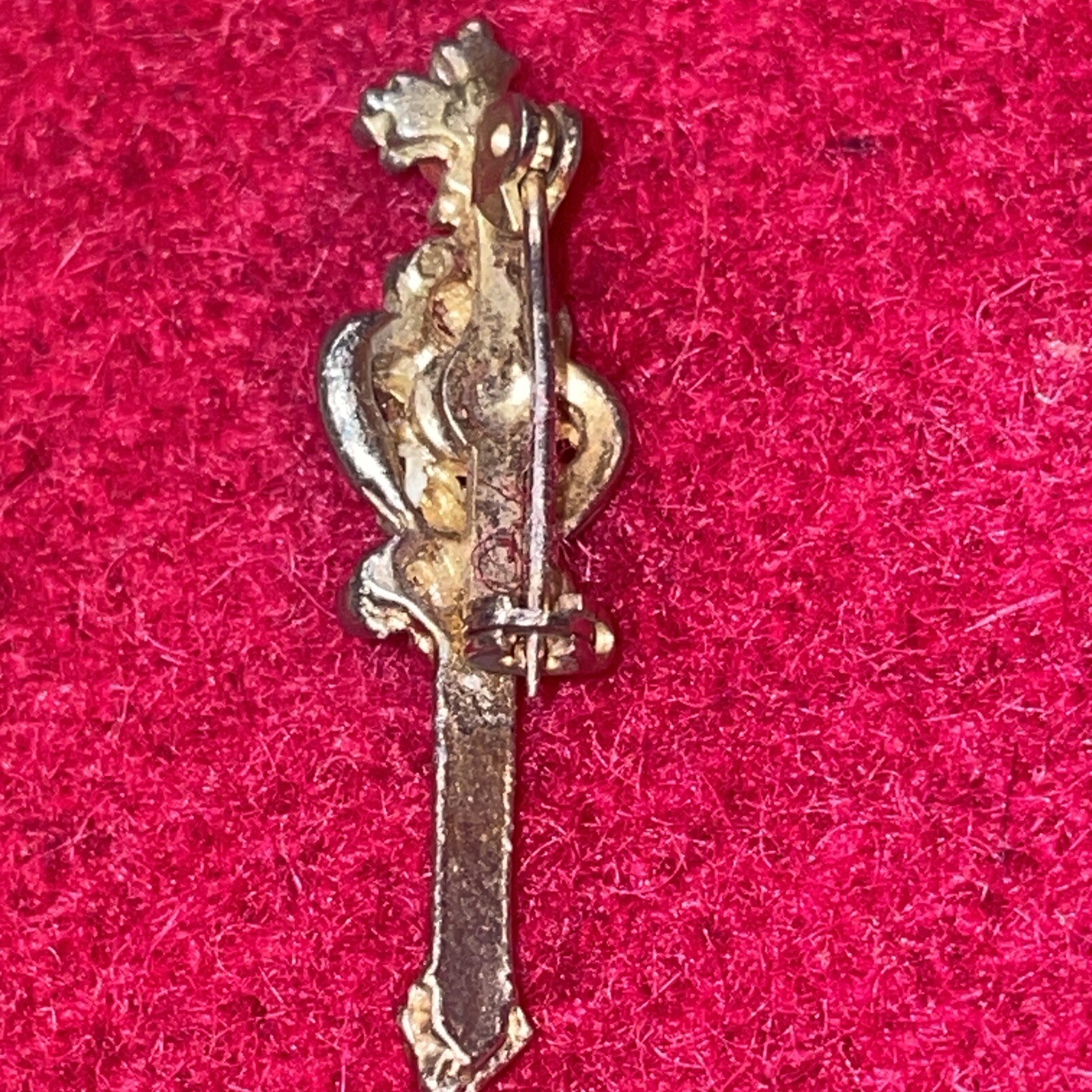 Antique Sword Brooch w/Ruby, Amethyst, Opal, Emerald And Blue Colored Gemstones