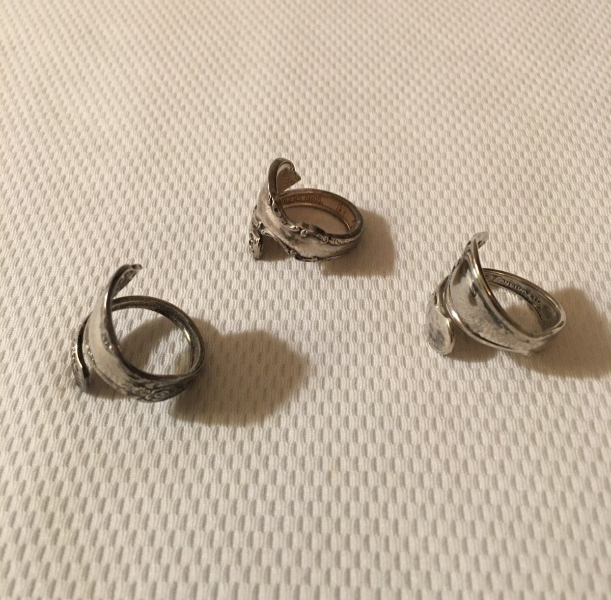 Vintage Silver Plate Jewelry Cuff Bracelets Spoon Rings WM Rogers Oneida