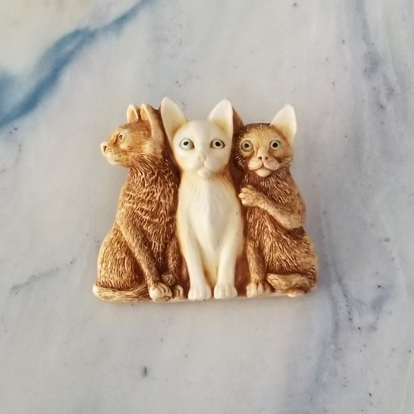 Harmony Kingdom Royal Watch Club Kit Mutton Chops & Cat Pin Brooch Signed Italy