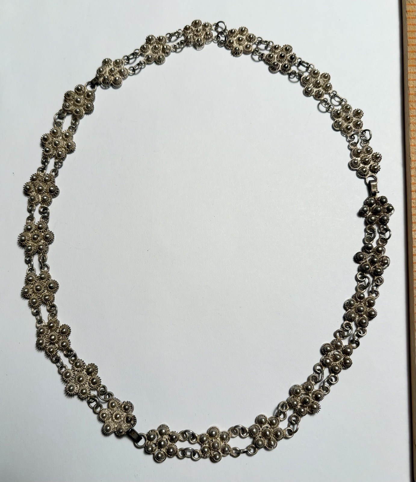 3 Antique Vintage Chinese Silver Cannetille Filigree Bracelets 6.5″ Necklace 41g