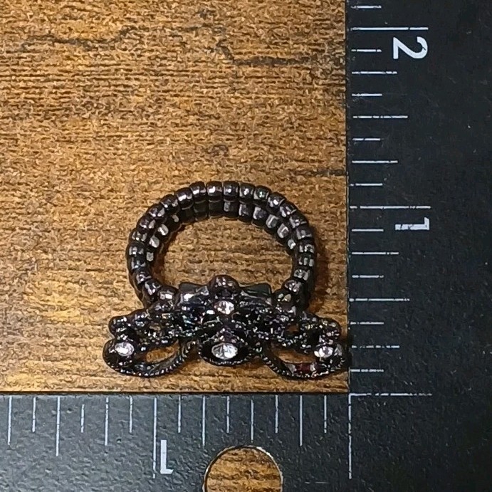 Vintage Princess Crown Tiara Style Stretch Band Ring