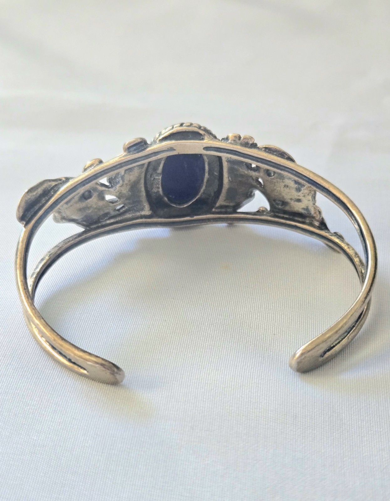 Relios Pollack 925 Sterling Silver Lapis Lazuli Cuff Bracelet 2.5″ – 33.67 Grams