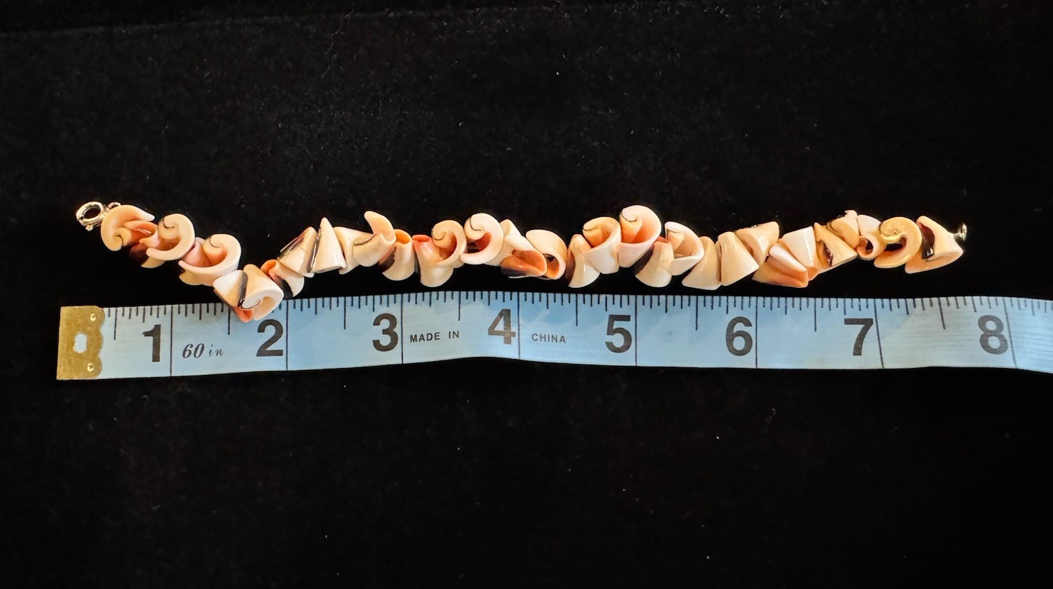 Vintage Shell Bracelet And Pierced Drop Earrings Set Tropical Jewelry