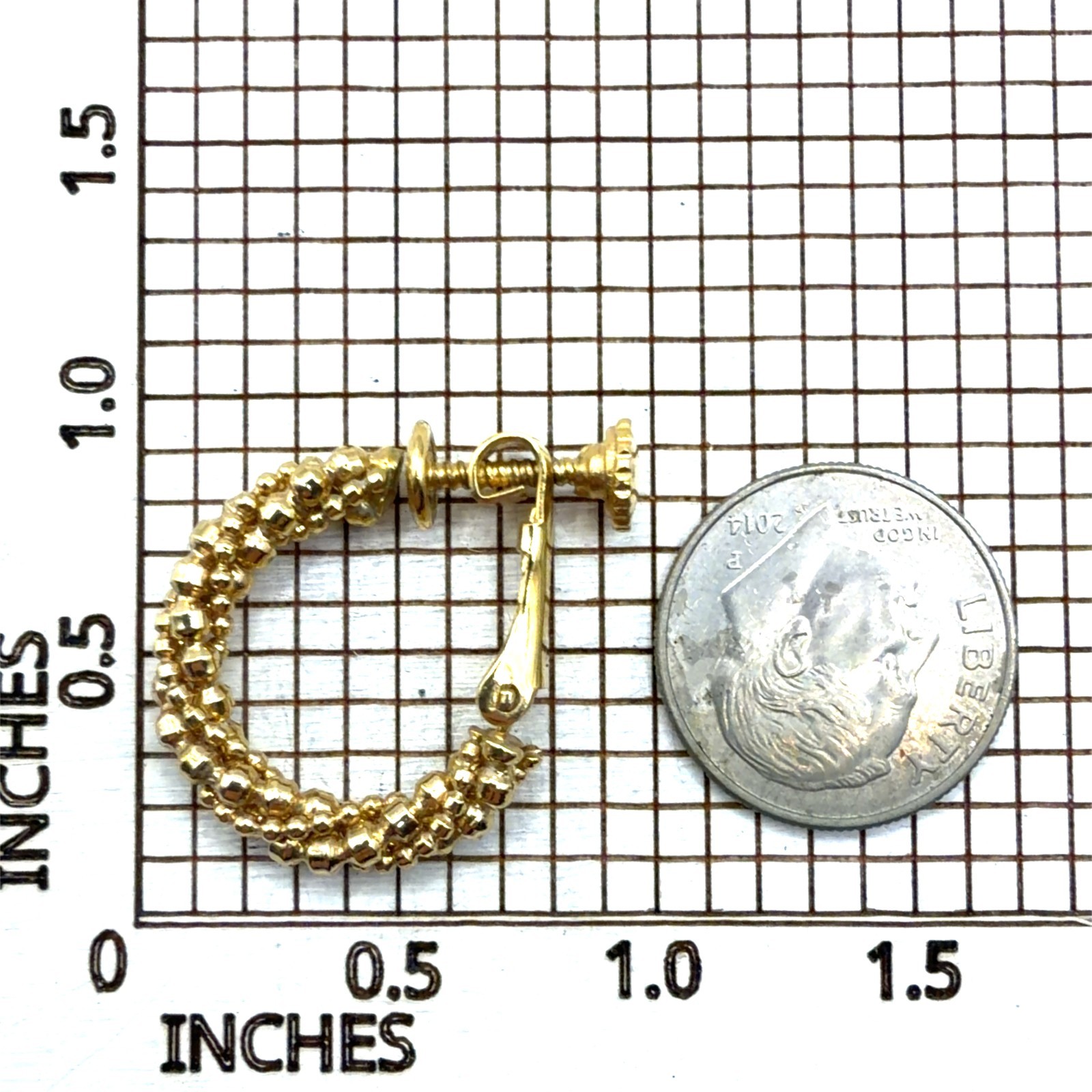 Vintage Napier Woven Rope Adjustable Clip on Gold Tone Earrings