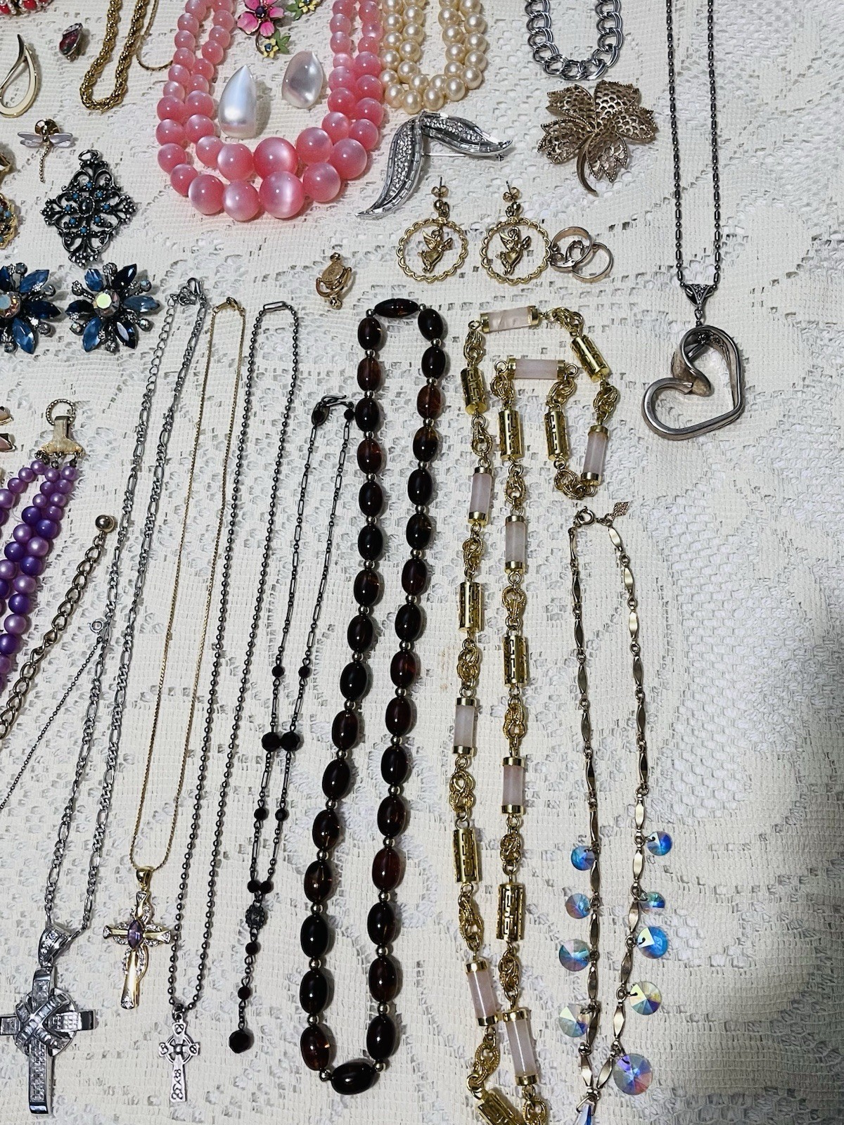 Mixed Lot Vintage Costume Rhinestone Jewelry Mod Retro Trifari Monet Renior