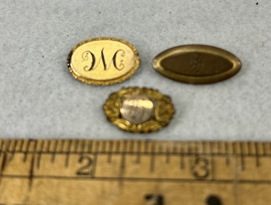 antique brooch miniature pin gold jewelry lot 3 doll 1/2 in /3/4 in. Victorian