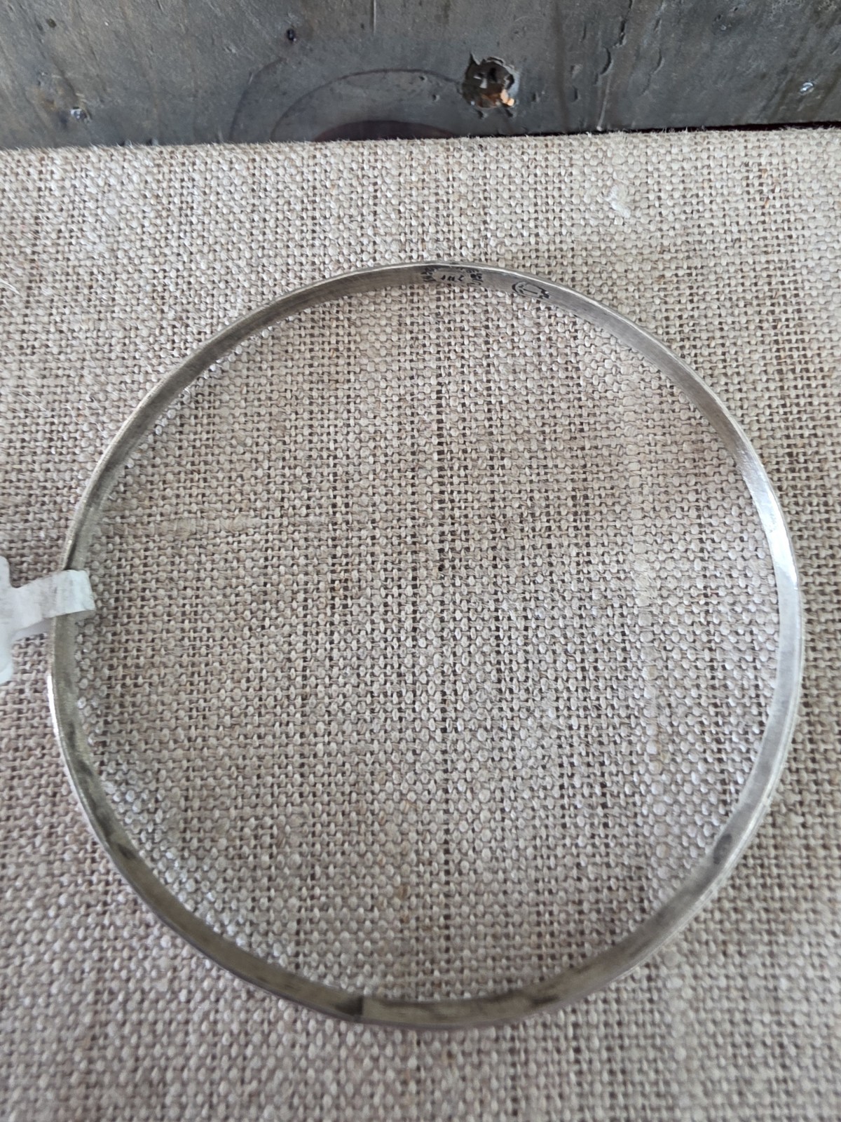 Mexico Southwestern Sterling Silver 925 Vintage Bracelet Modernist Symbol Bangle