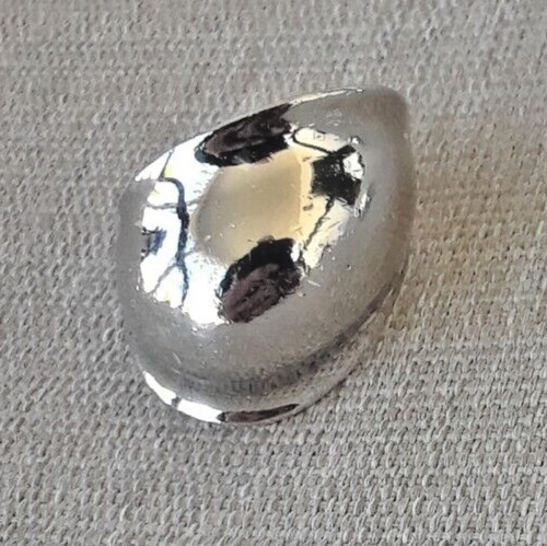 Ham Thai Signed 925 Sterling Silver Vintage Modernist Dome Ring Size 17.5mm