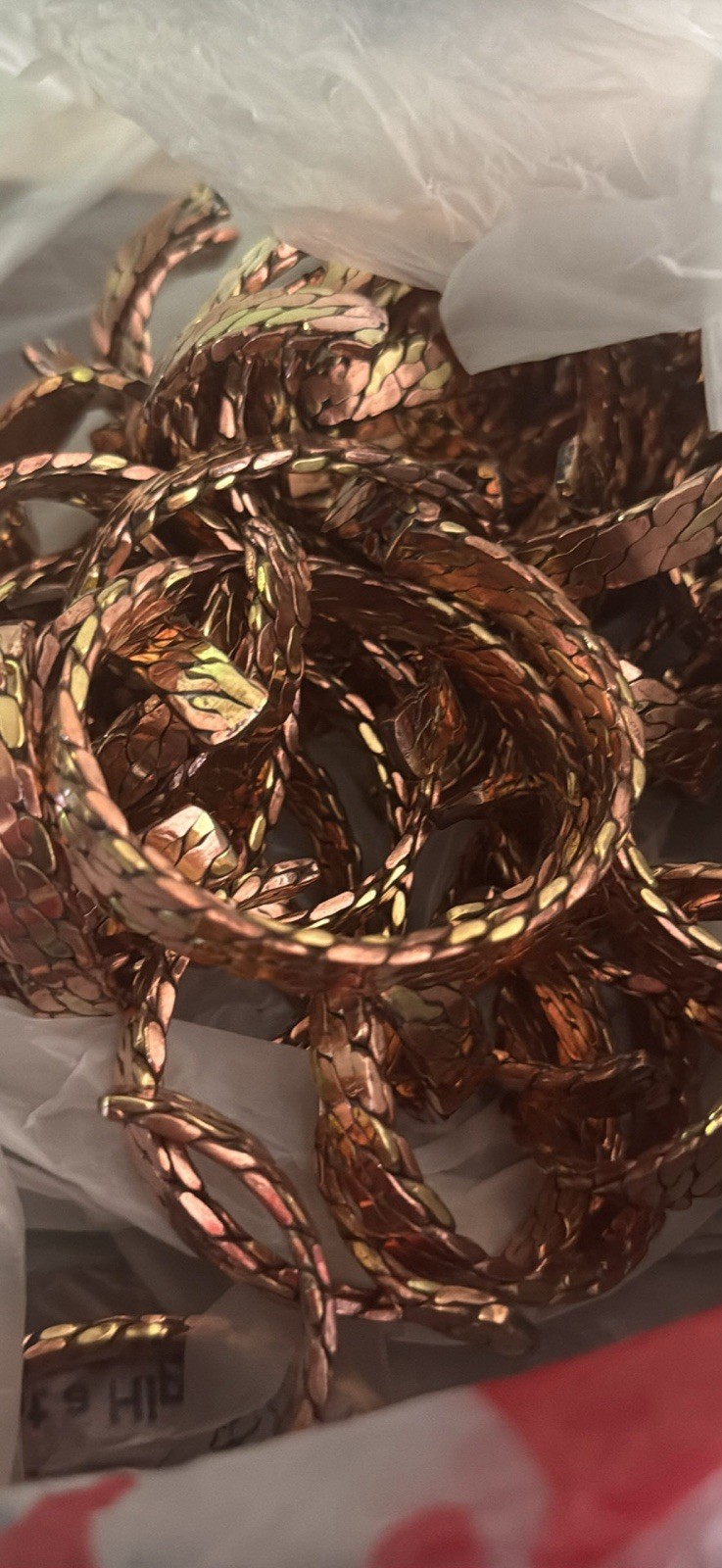 Copper & brass interlaced Moroccan bracelet