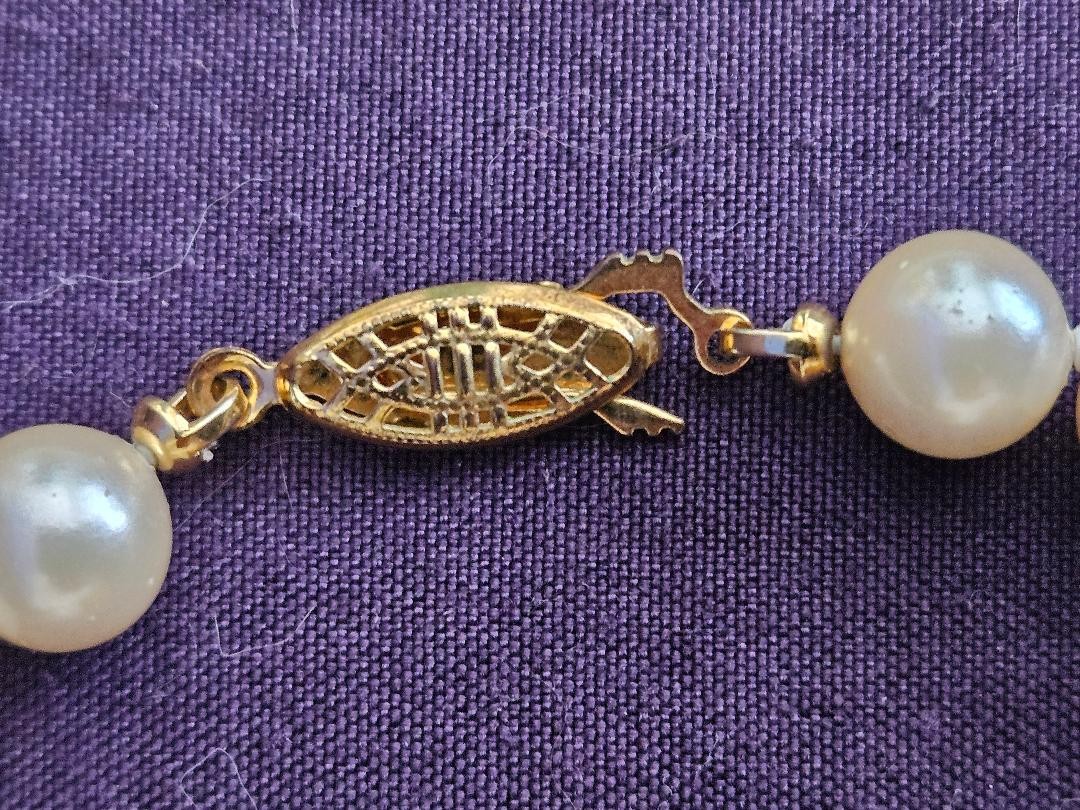 30″ Cream 1 cm Imitation Pearl Necklace with Fishhook Closure