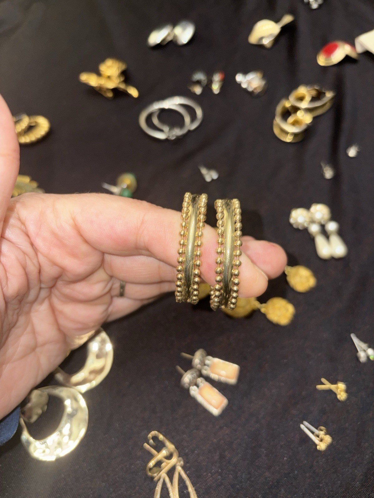 Vintage Mixed Lot Earrings 60s-80s theme costume jewelry