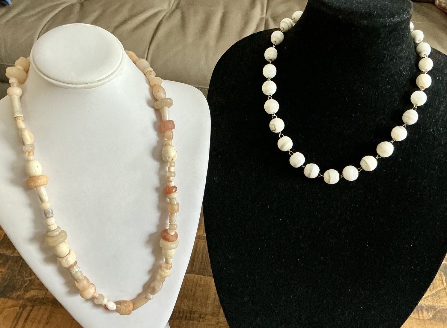 Vintage Stone Bead Necklace Lot Of 10 Southwestern Style Boho Nice Variety